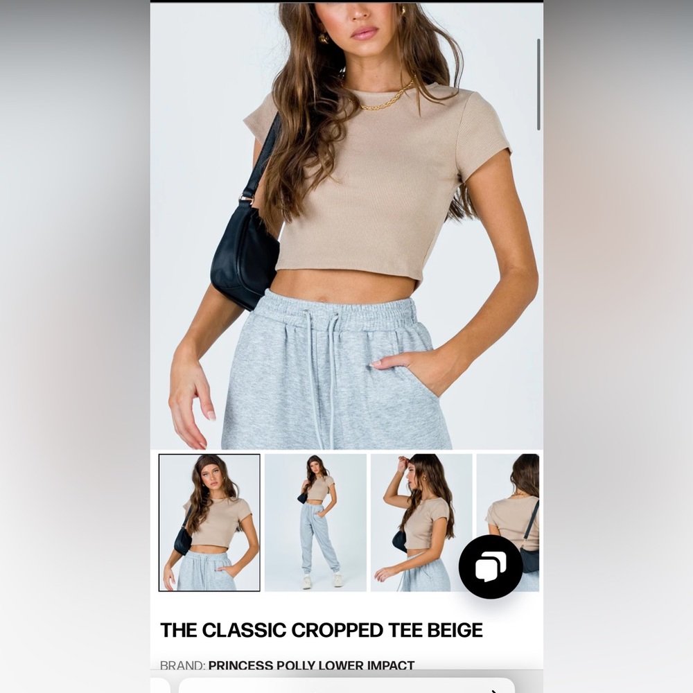 Princess Polly cropped baby tee